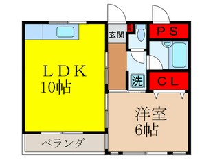 山川ﾊｲﾂﾉｰｽｻｲﾄﾞの物件間取画像